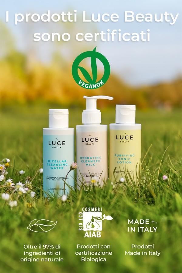 I prodotti Luce Beauty sono certificati Vegan Ok