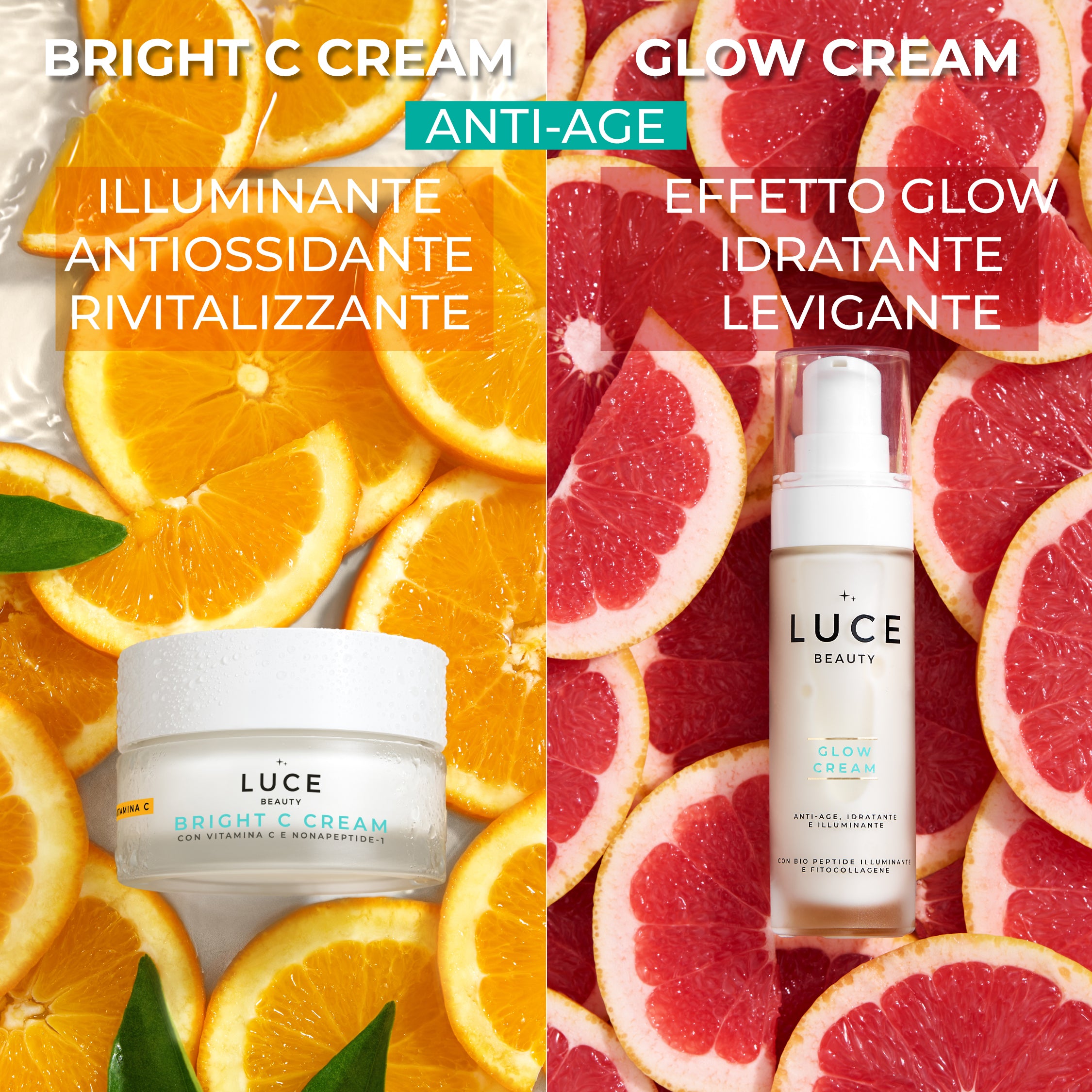 Differenza Bright C Cream & Glow Cream - Luce Beauty