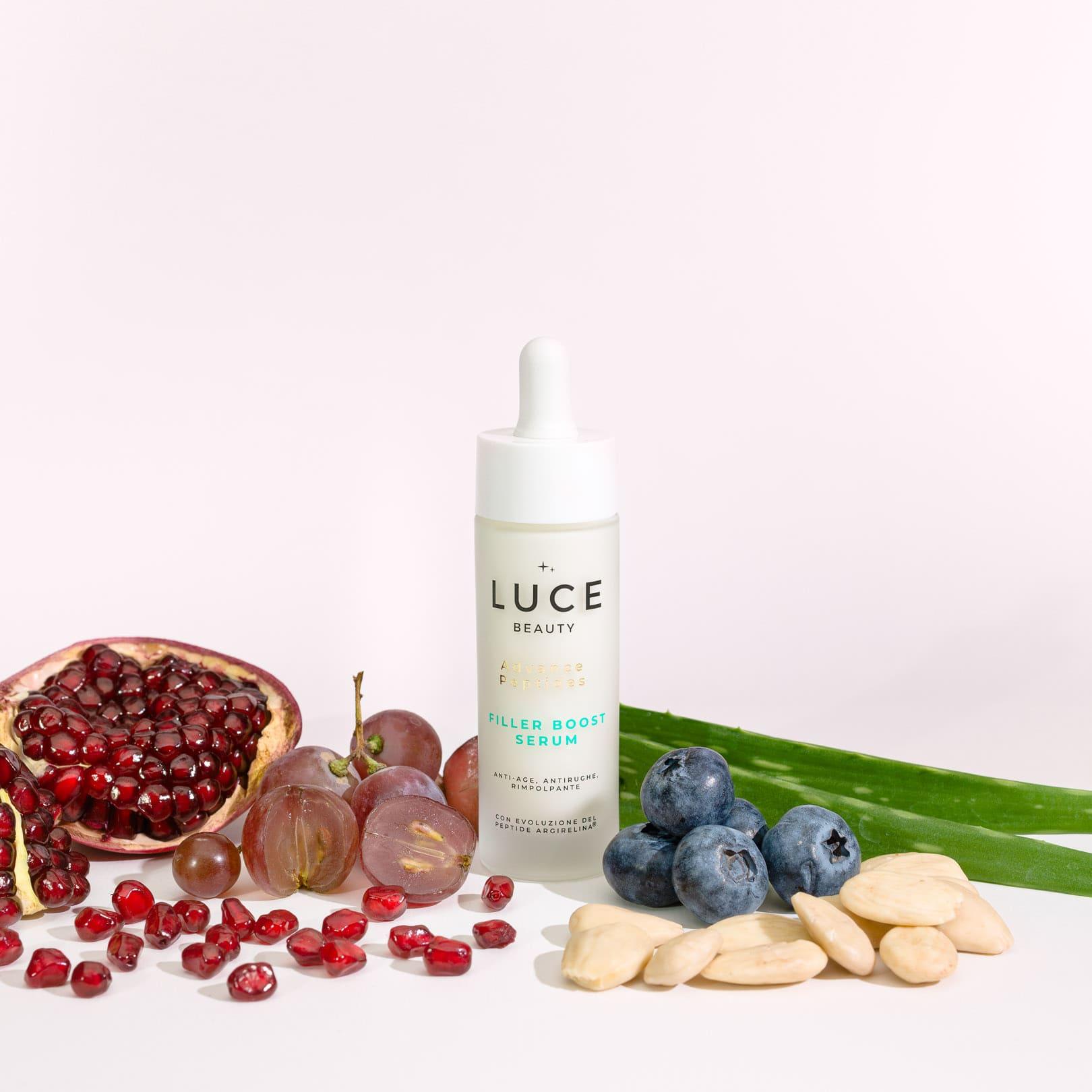 Filler Boost Serum - Siero anti age con peptide argirelina amplificata -ingredienti- Luce Beauty by Alessia Marcuzzi