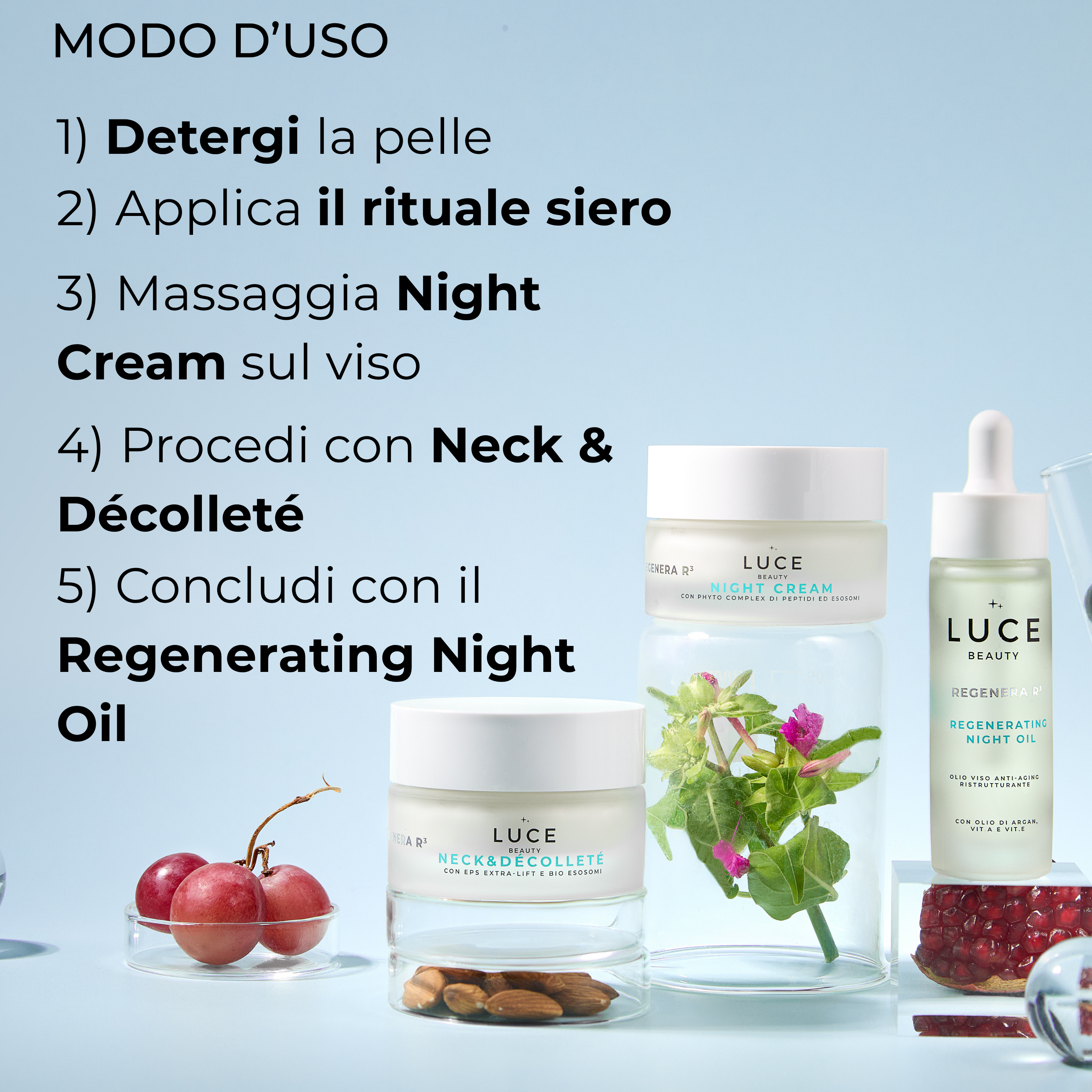 Night Cream_Crema notte anti age_come utilizzare il prodotto_ Luce Beauty By Alessia Marcuzzi