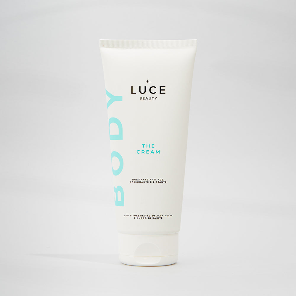 Crema corpo rassodante, idratante e anti age con alga rossa e burro di karitè - The Cream - Luce Beauty By Alessia Marcuzzi 