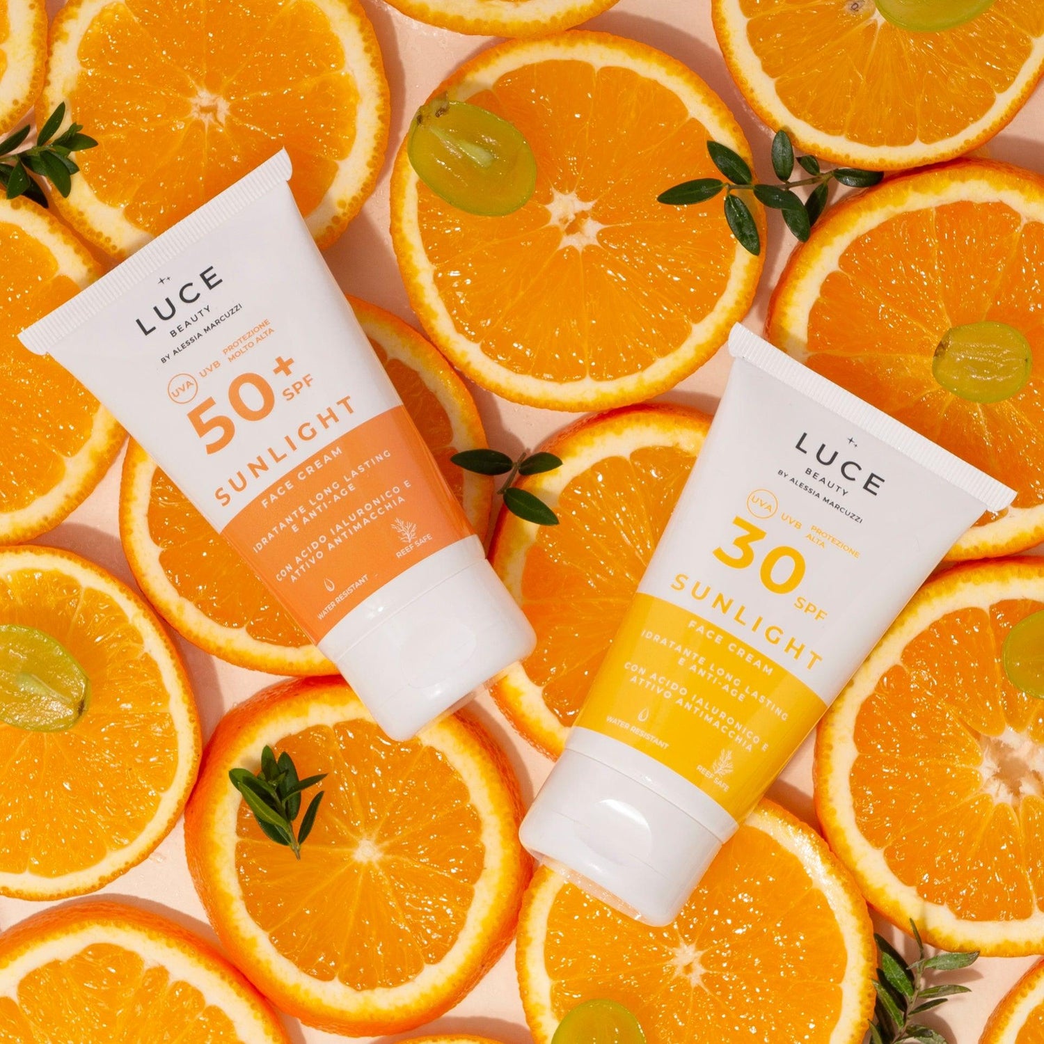 Sunlight - Crema solare viso SPF 30 - ingredienti - Luce Beauty by Alessia Marcuzzi